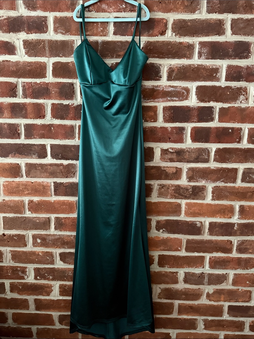 Windsor Emerald Green Satin Maxi Slip Dress